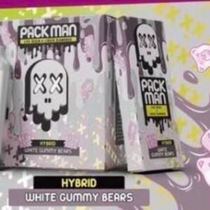 Packman White Gummy Bears Disposable